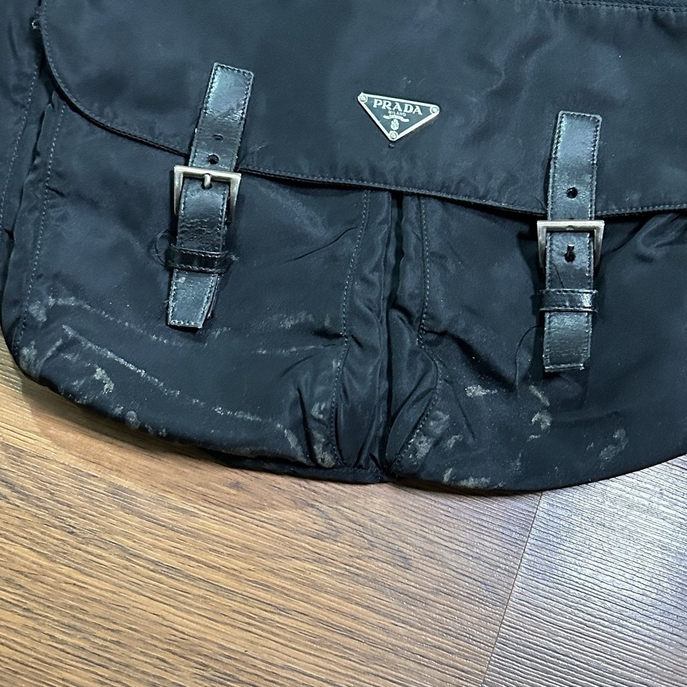 Prada vela black nylon messenger bag purse crossbody designer luxury Read - Picture 2 of 16